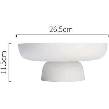 Fruit Dish Round Fruit Basket, Drain Fruit Basket, Modern Style Container for Kitchen Counter, Table...