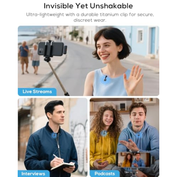 Compact Wireless Lavalier Microphone with Noise Cancelling