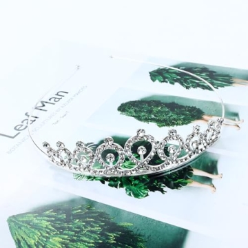 inSowni 8 Pieces Decorative Princess Dazzling Rhinestone Silver Metal Tiara Crown Headbands Wedding Birthday Party Prom Headpieces for Brides Bridesmaids Women Girls Teens Kids