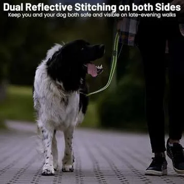 ZALER Short Dog Leash - 1 ft Heavy Duty Reflective Lead