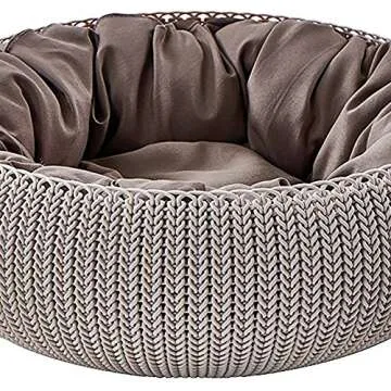 Stylish Keter Knit Cozy Pet Bed for Cats and Dogs