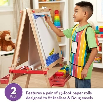 Melissa & Doug 18 Inch Easel Paper Roll 2 Pack White