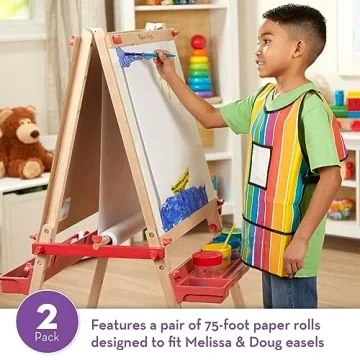 Melissa & Doug 18 Inch Easel Paper Roll 2 Pack White