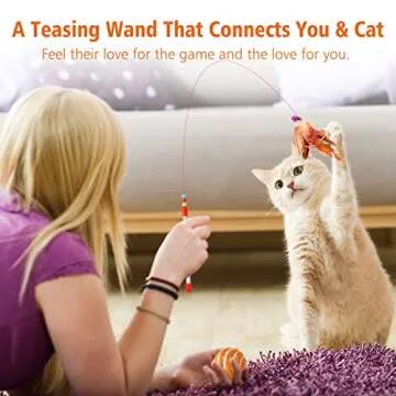 Dorakitten Cat Toys Kitten Toy Tunnel - 20PCS Indoor Interactive Toy Includes - Rainbow Tunnel Feather Teaser Fluffy Mouse Crinkle Balls Spring Toy Catnip Fish for Cats | Kitty