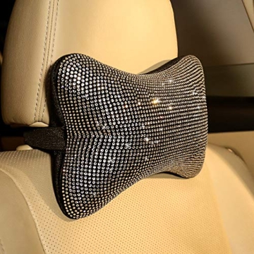 Stylish Car Neck Pillows with Crystal Rhinestones