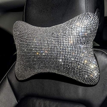Stylish Car Neck Pillows with Crystal Rhinestones