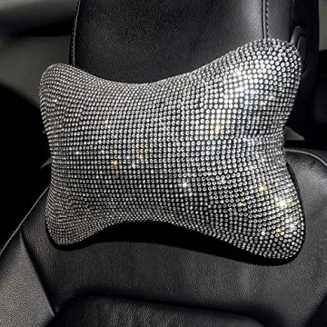 Stylish Car Neck Pillows with Crystal Rhinestones