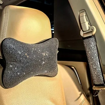 Stylish Car Neck Pillows with Crystal Rhinestones