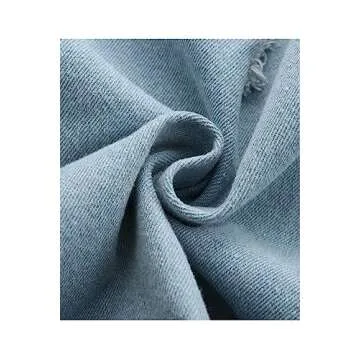 Stylish Vosujotis Distressed Plus Size Denim Jacket for Women