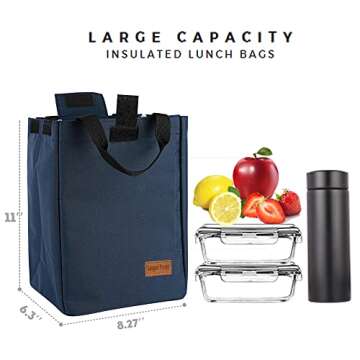 Lunch Bag for Men&Women Insulated Lunch Box Large Waterproof Lunch Tote Bag Reusable Adult Lunch Bags