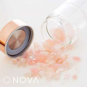 Rose Gold Crystal Infused Water Bottle - Elegant Wellness Gift