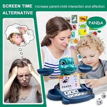 Kaodezhu Dinosaur Math Balance Toy for Boys and Girls - Montessori Matching Letter Toy for Kids 3 Year Olds, Educational Kindergarten Preschool Early Learning, Birthday Gift for 4 5 6 7 Years Old