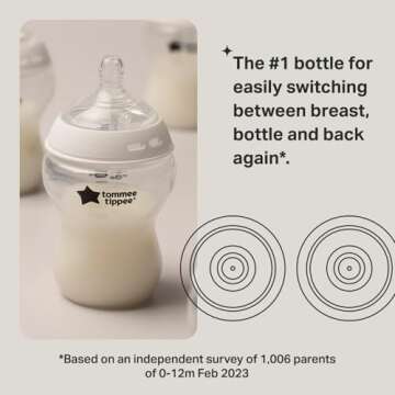 Tommee Tippee Natural Start Anti-Colic BPA Free Baby Bottles, 5oz, Newborn 0+ Months, Slow Flow Brea...