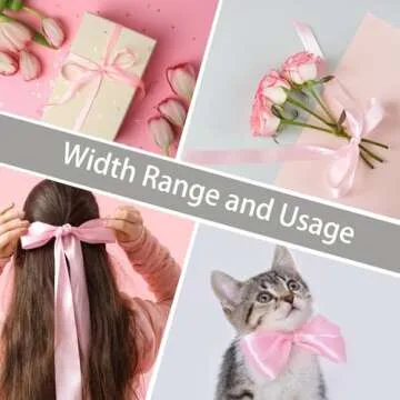 OMAIGAR Baby Pink Ribbon 1/4 Inch - 25 Yards for Gifts