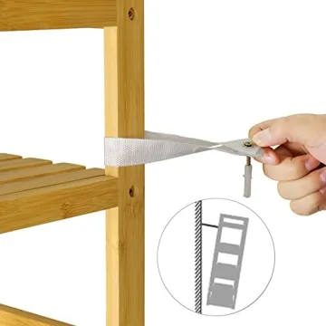 VIAGDO Bamboo Bathroom Shelf 6-Tier Perfect Storage Solution