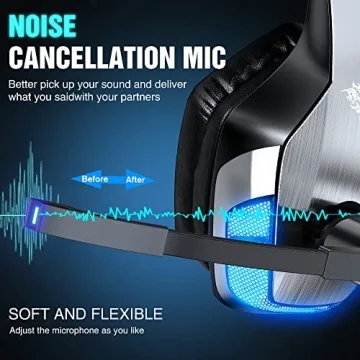 BENGOO V-4 Gaming Headset for Xbox and PC With LED Lights