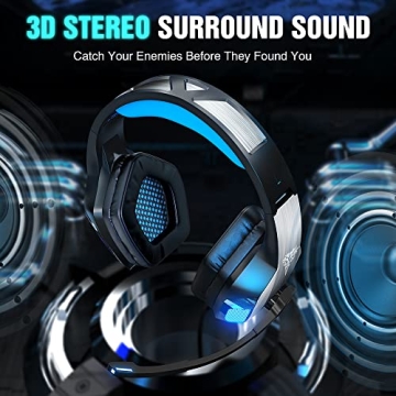 BENGOO V-4 Gaming Headset for Xbox and PC With LED Lights