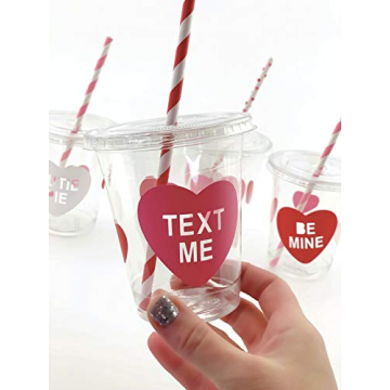 Pink Red Valentines Day Party Cups in Attractive Designs