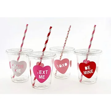 Pink Red Valentines Day Party Cups in Attractive Designs