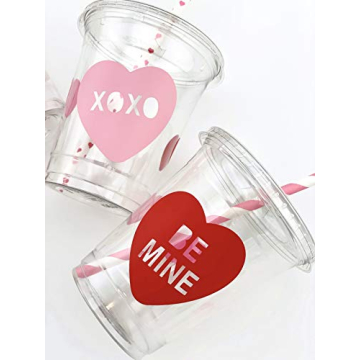 Pink Red Valentines Day Party Cups in Attractive Designs