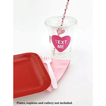 Pink Red Valentines Day Party Cups in Attractive Designs