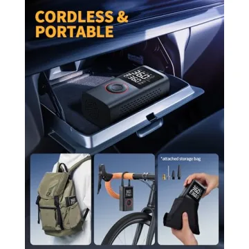 Portable Tire Inflator - 150 PSI Cordless Air Pump