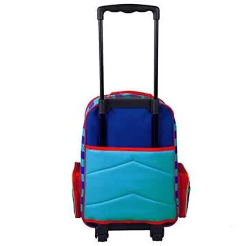 Wildkin Kids Rolling Suitcase for Boys & Girls, Suitcase for Kids Measures 16 x 11.5 x 6 Inches, Kids Luggage is Carry-On Size, Perfect for School & Overnight Travel (Trains, Planes & Trucks)