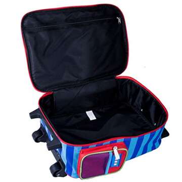 Wildkin Kids Rolling Suitcase for Boys & Girls, Suitcase for Kids Measures 16 x 11.5 x 6 Inches, Kids Luggage is Carry-On Size, Perfect for School & Overnight Travel (Trains, Planes & Trucks)