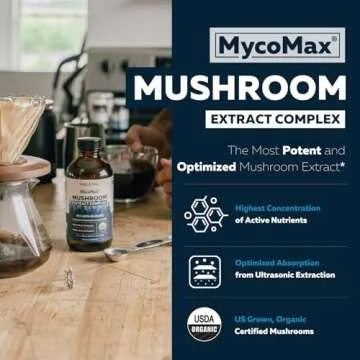 MycoMax Mushroom Complex - 70% Beta Glucans, Max Potency Mushroom Supplement, US Grown + Ultrasonic ...