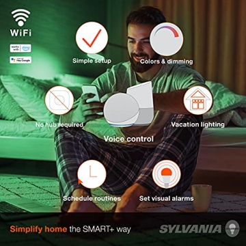 Sylvania Smart WiFi LED Bulbs - 60W Equivalent 4 Pack