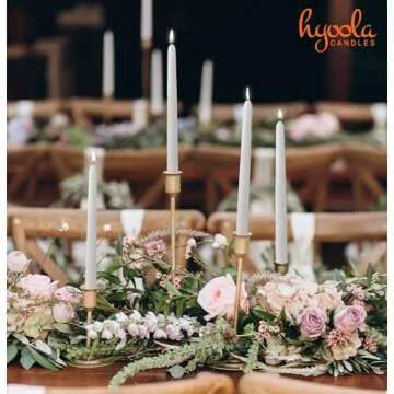 Hyoola 12 Pack Tall Taper Candles - 14 Inch White Dripless, Unscented Dinner Candle - Paraffin Wax with Cotton Wicks - 12 Hour Burn Time