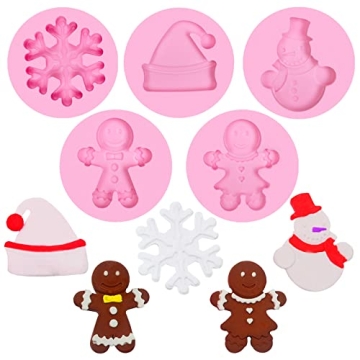 Creative Christmas Gingerbread Silicone Molds for Baking
