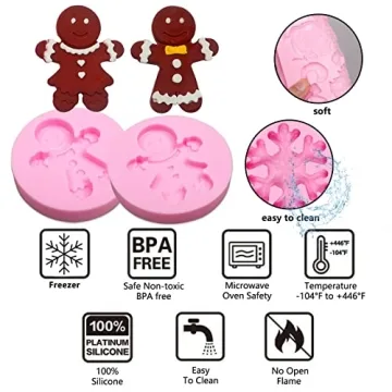 Creative Christmas Gingerbread Silicone Molds for Baking
