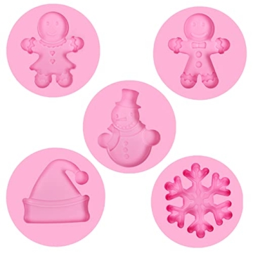 Creative Christmas Gingerbread Silicone Molds for Baking