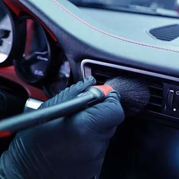 SGCB PRO Soft Car Detailing Brush Set of 2, Delicate Static Duster Automotive Cleaning Brush Easy-At...