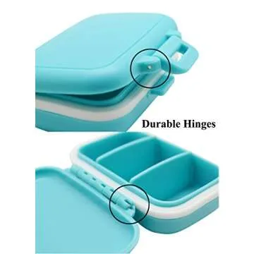 Meta-U Small Pill Box for Travel - Organized Medication Case