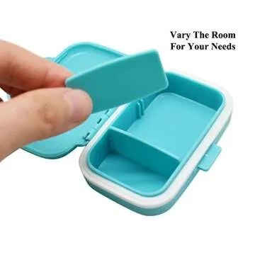 Meta-U Small Pill Box for Travel - Organized Medication Case