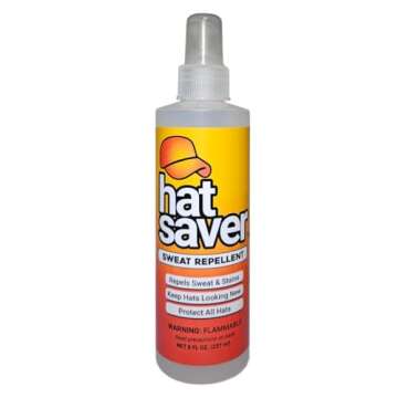 Hat Saver Spray - Prevent Sweat Stains | 8-Ounce Spray | Protects Hats from Sweat, Water, and Dirt |...
