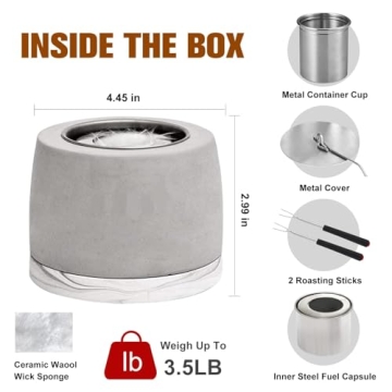 Stylish Concrete Tabletop Fire Pit for Indoor Outdoor Use