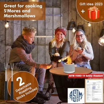 Stylish Concrete Tabletop Fire Pit for Indoor Outdoor Use