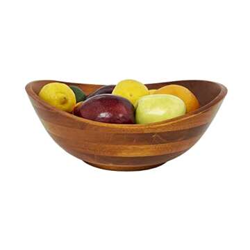 Woodard & Charles Wood 3 Piece Salad Serving Bowl Set, 11 3/4" x 11" x 5"