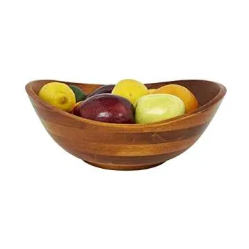 Woodard & Charles Wood 3 Piece Salad Serving Bowl Set, 11 3/4" x 11" x 5"