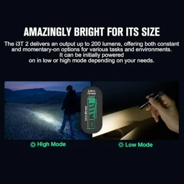 OLIGHT I3T 2 EOS Compact 200 Lumens Waterproof Flashlight