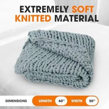 Cheer Collection Chunky Knit Blanket for All Seasons