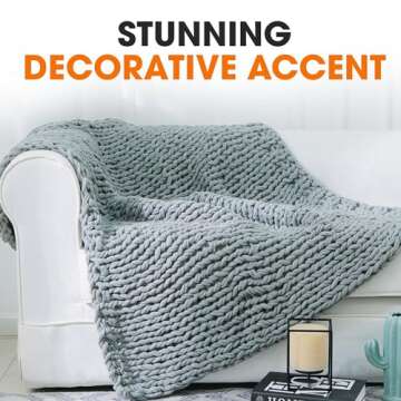 Cheer Collection Chunky Knit Blanket for All Seasons