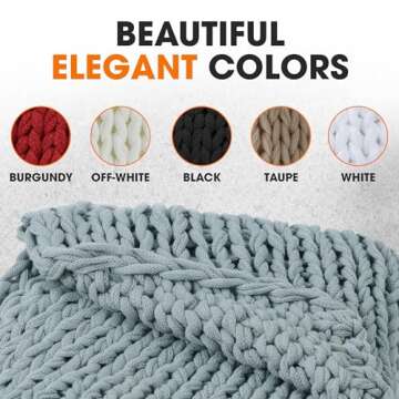 Cheer Collection Chunky Knit Blanket for All Seasons