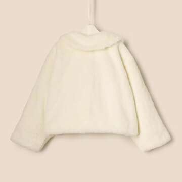 Amazon Essentials x Sofia Grainge Baby Girls' Faux Fur Jacket, Ivory, 12 Months