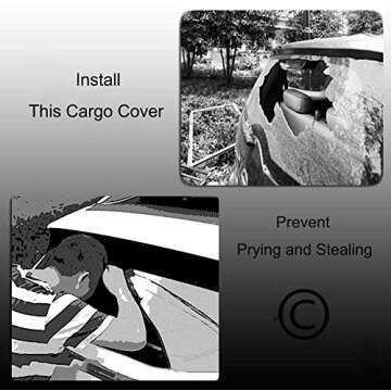 CARORMOKE Retractable Cargo Cover Compatible with 2019-2024 Toyota Rav4 Trunk Cover Black