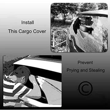 CARORMOKE Retractable Cargo Cover Compatible with 2019-2024 Toyota Rav4 Trunk Cover Black