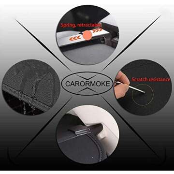 CARORMOKE Retractable Cargo Cover Compatible with 2019-2024 Toyota Rav4 Trunk Cover Black